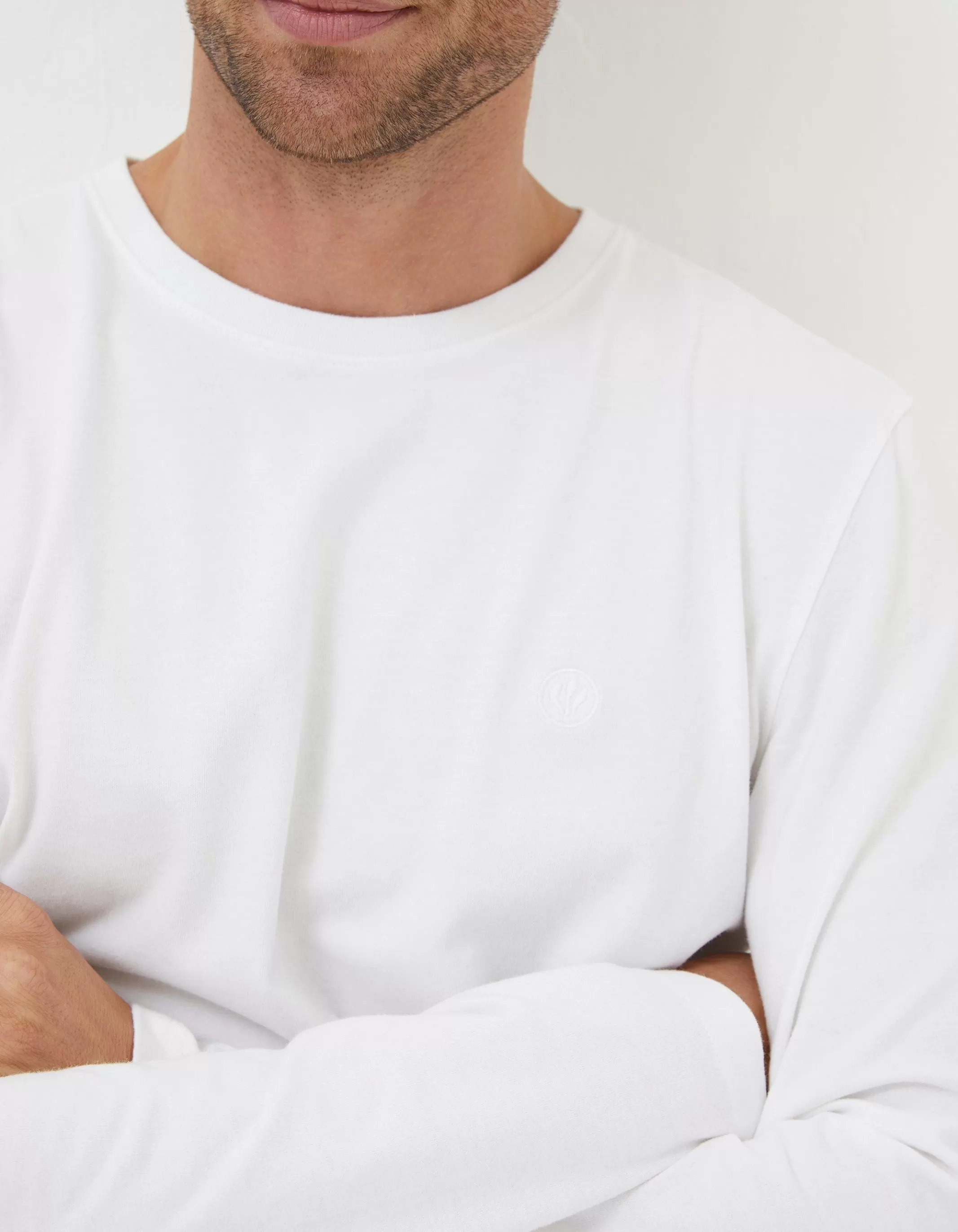 Store FatFace Lulworth Long Sleeve T-Shirt White