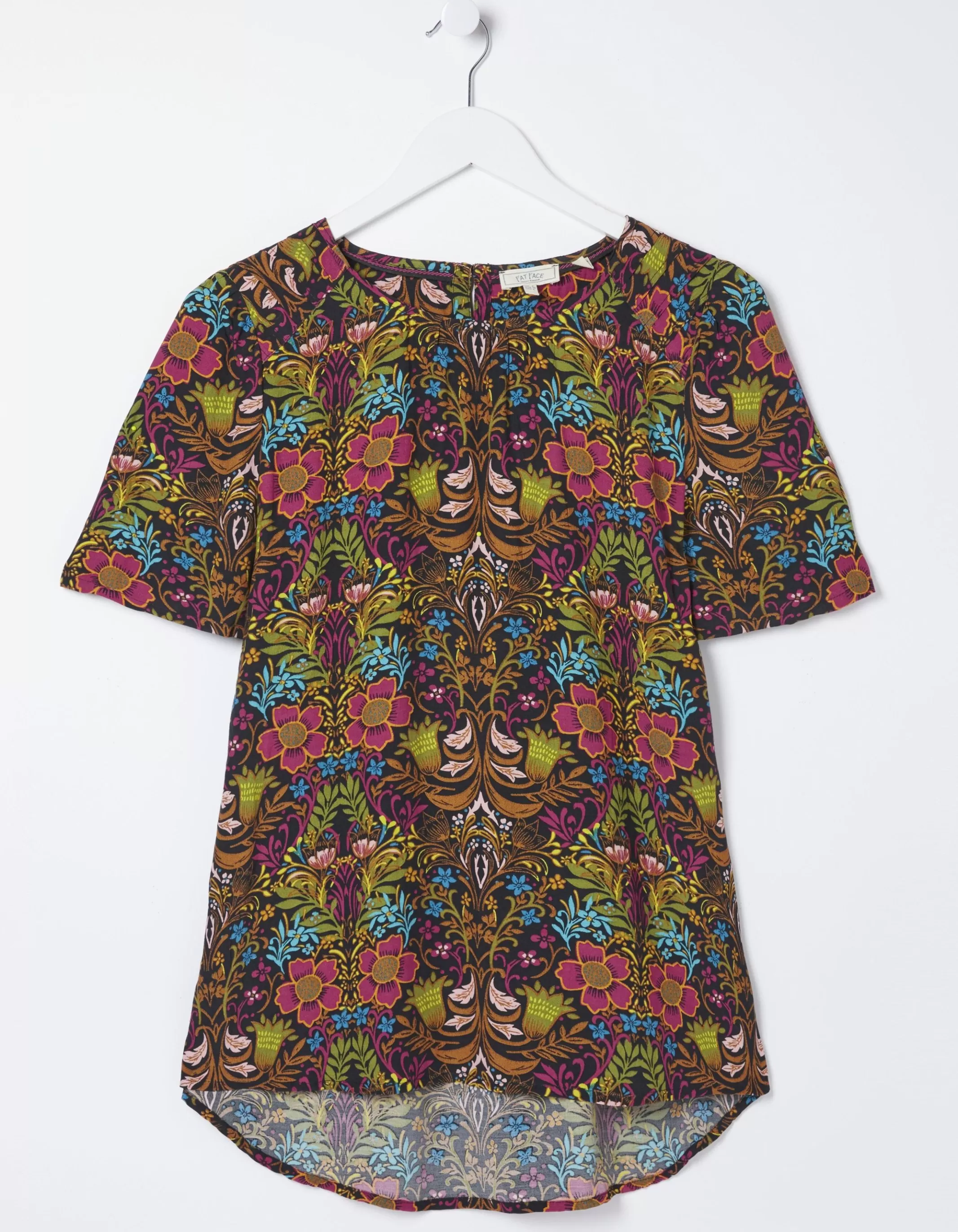 Shop FatFace Lyndy Art Floral Blouse Black