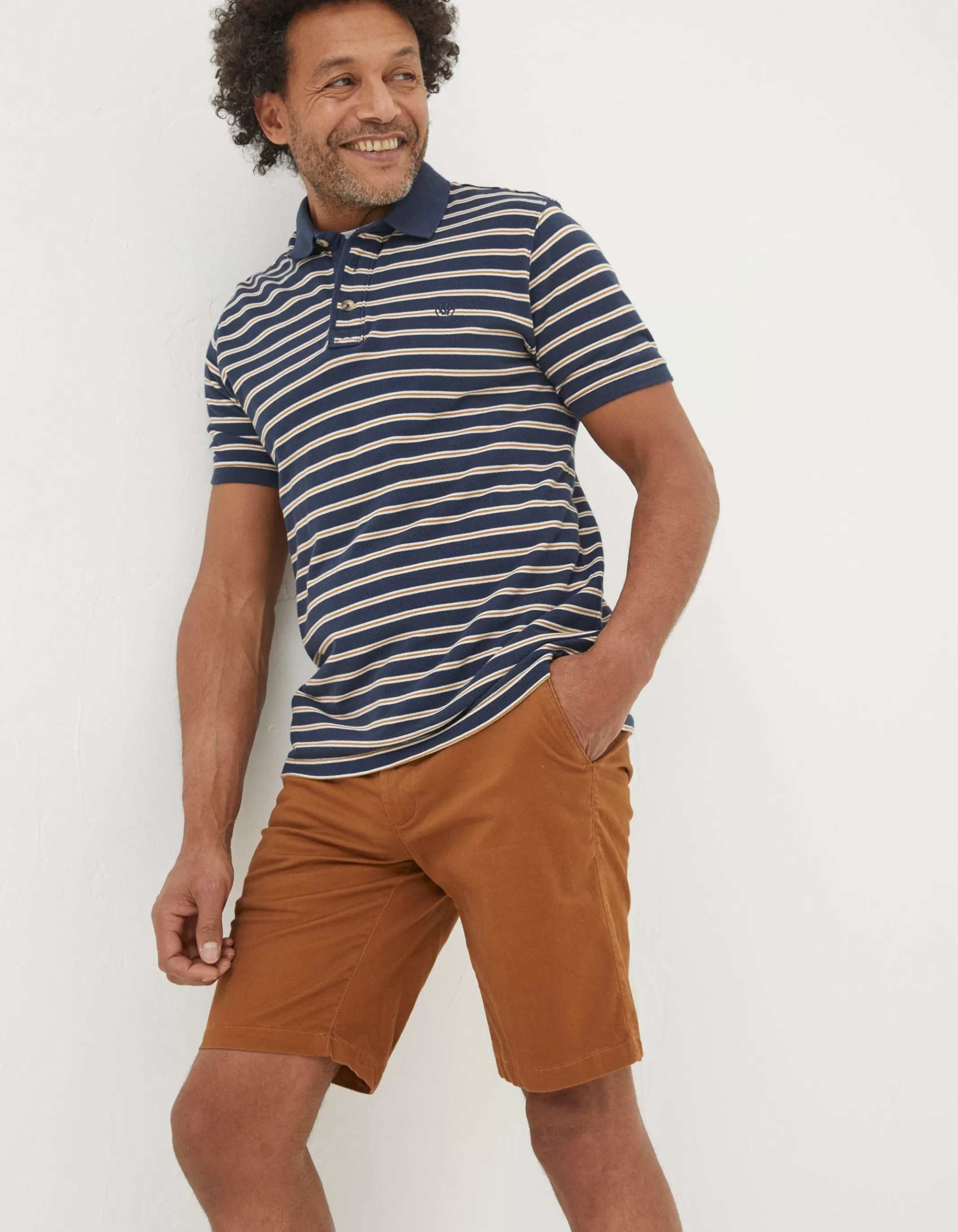 Fashion FatFace Mawes Organic Cotton Chino Shorts Dark Tan