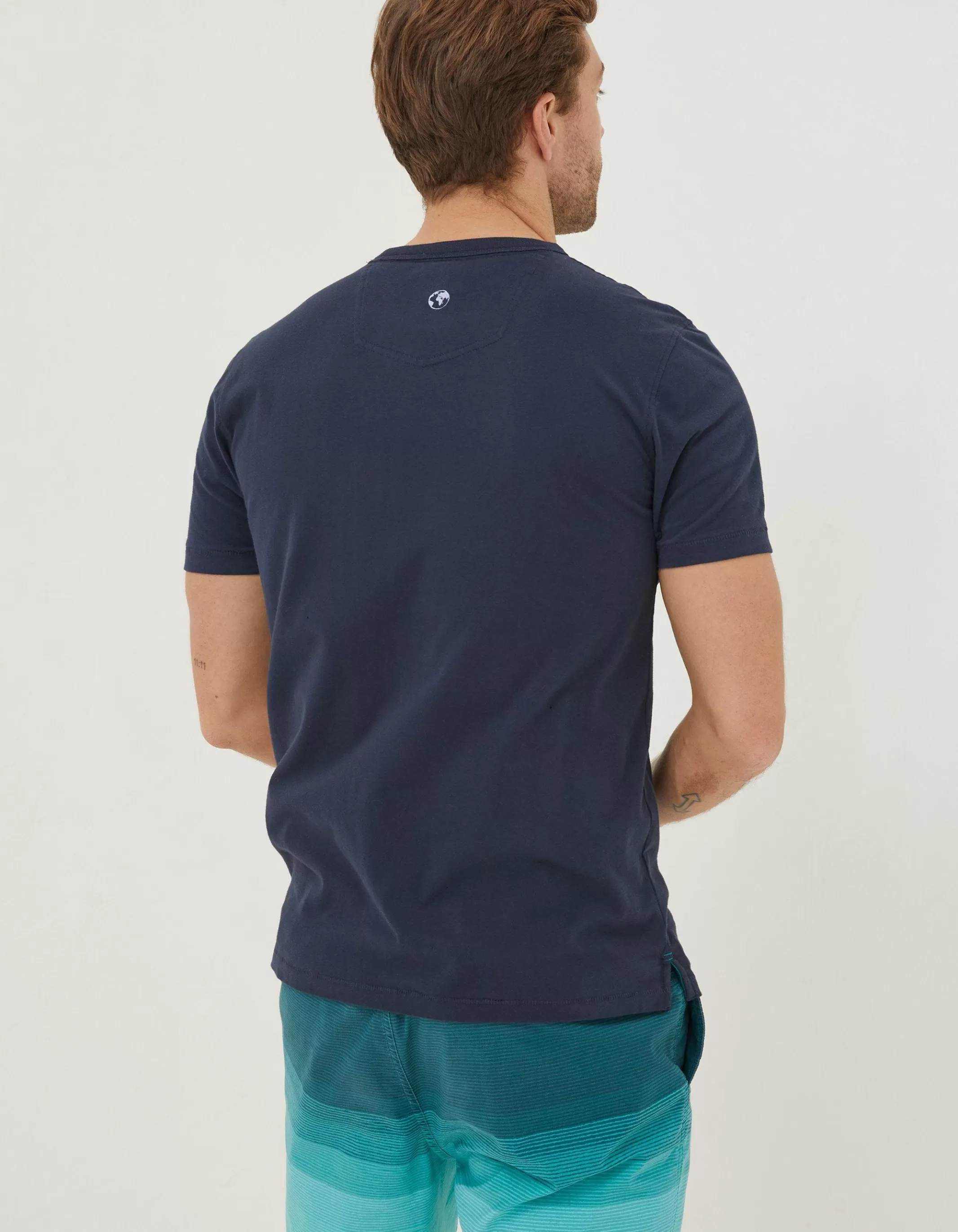Fashion FatFace Mcs Organic Seaweed T-Shirt Navy