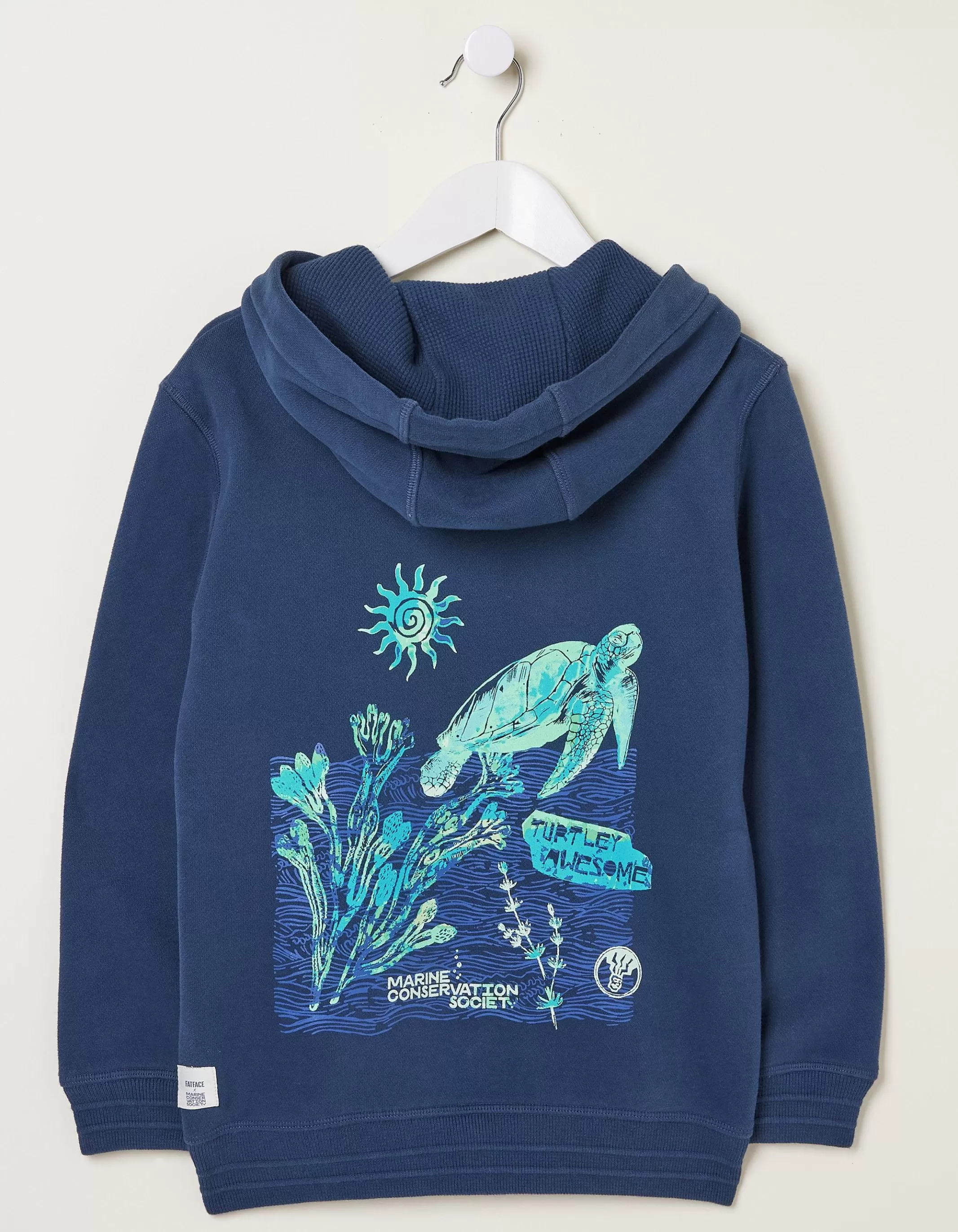 Hot FatFace Mcs Zip Through Navy