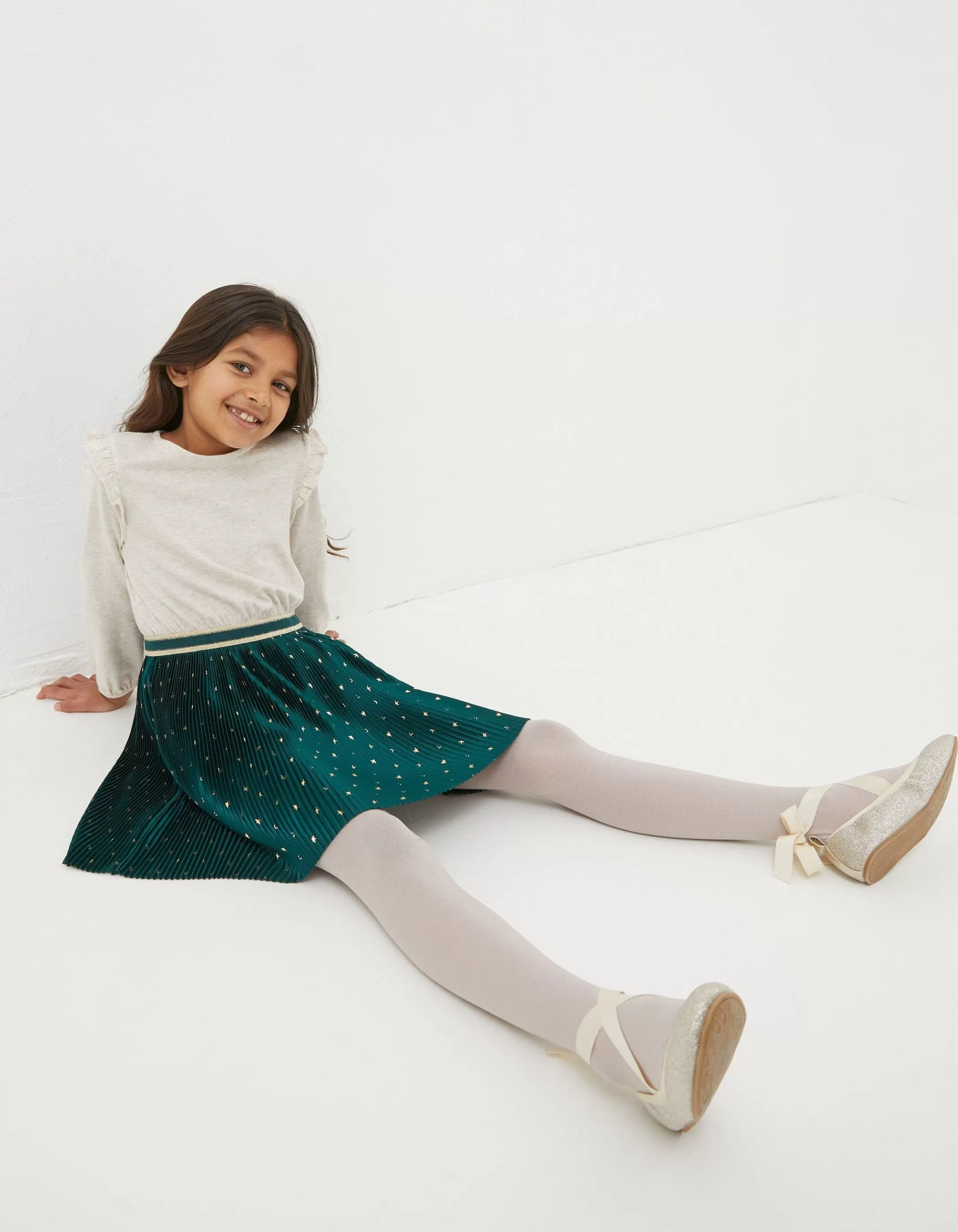 Flash Sale FatFace Millie Star Print Dress Emerald Green