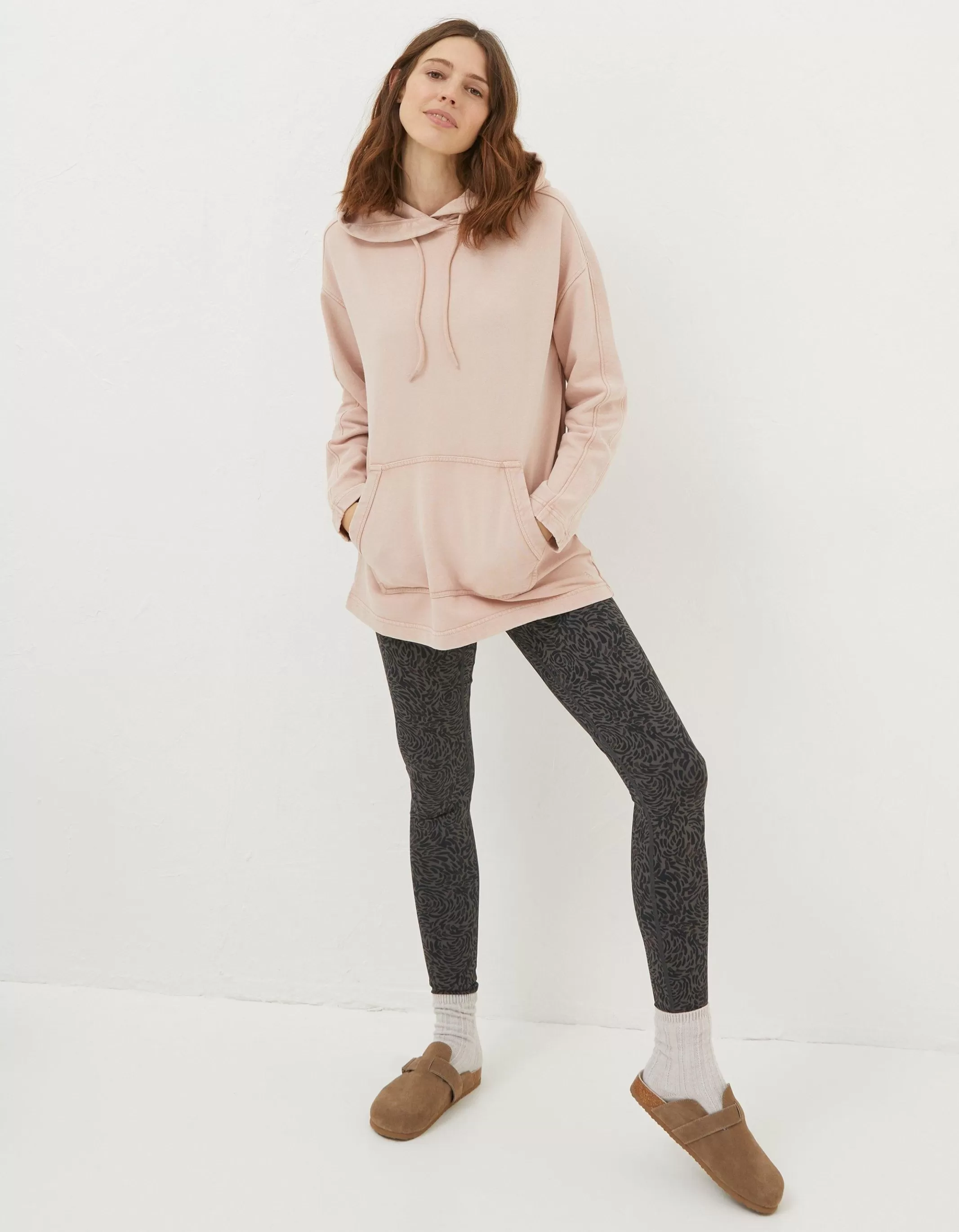 Outlet FatFace Organic Cotton Luna Hoodie Light Pink