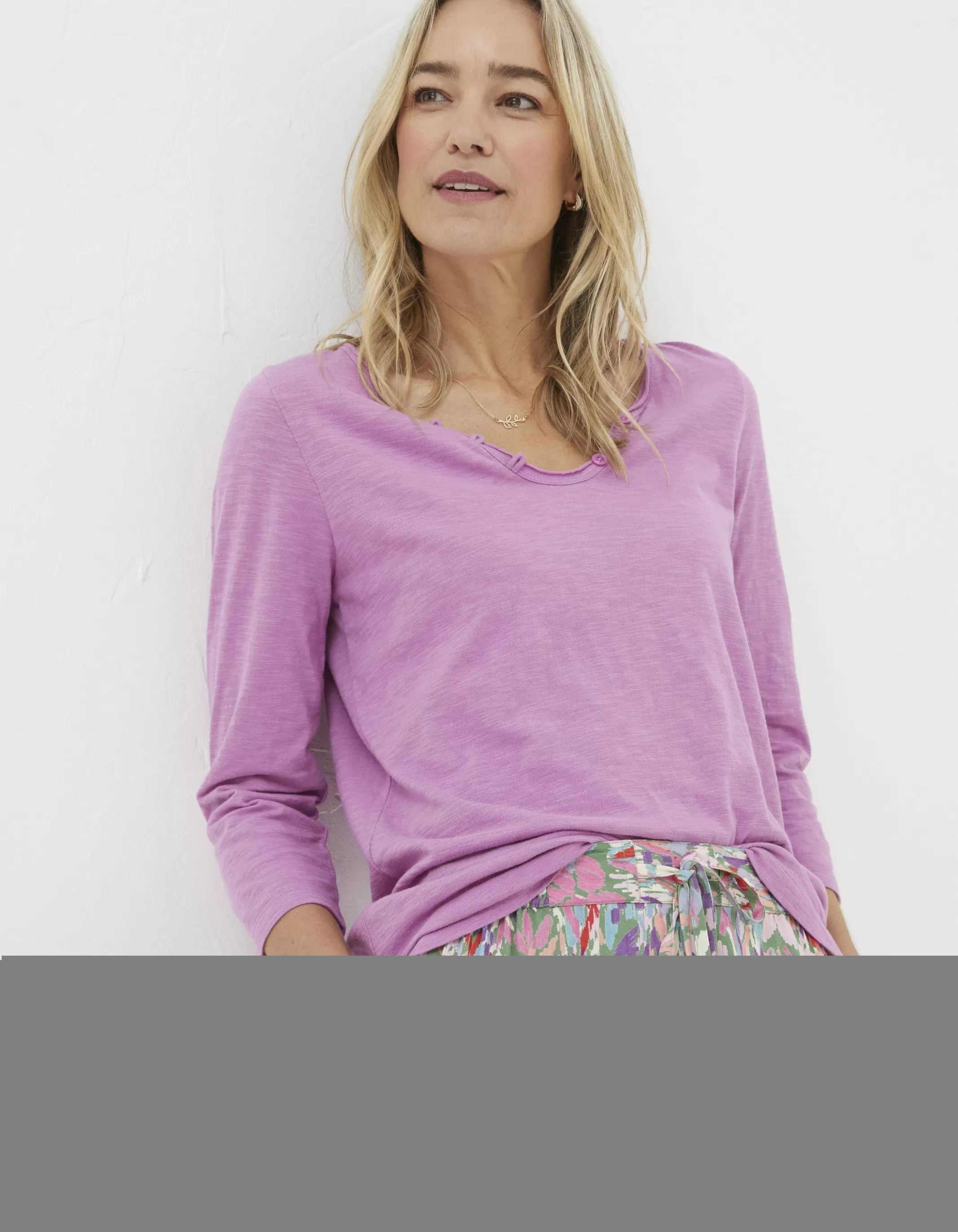Outlet FatFace Organic Cotton Porter T Shirt Berry Pink
