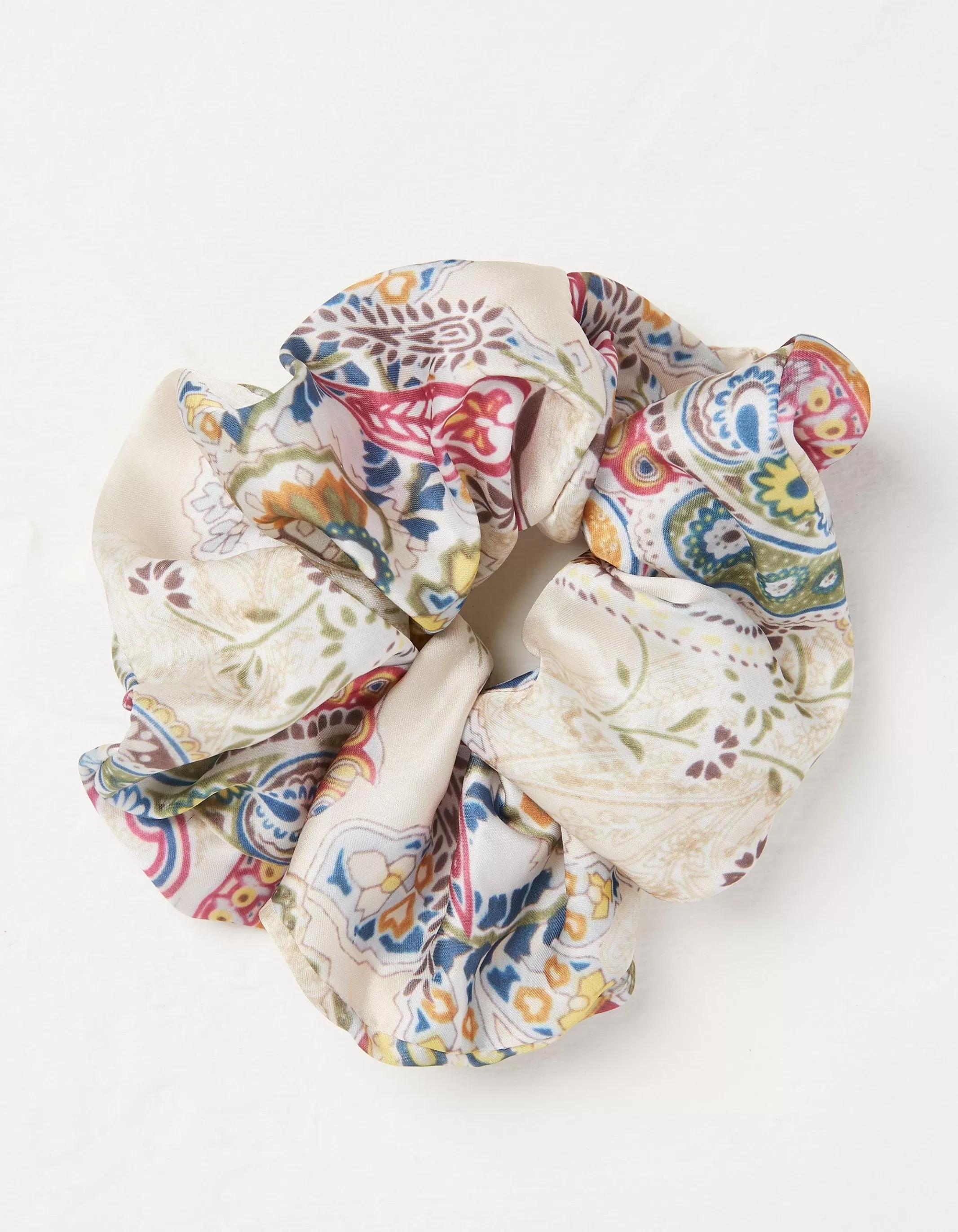 Cheap FatFace Paisley Scrunchie Ivory