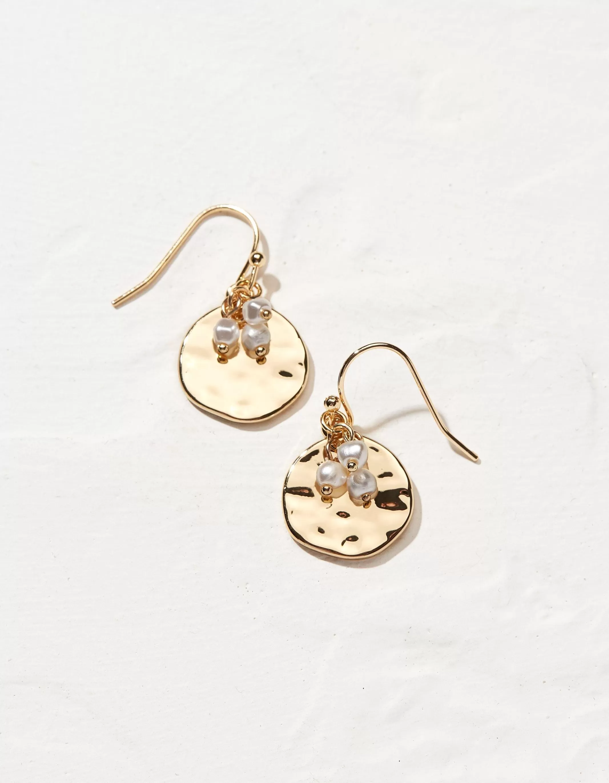 Outlet FatFace Pearl And Disc Earrings Gold