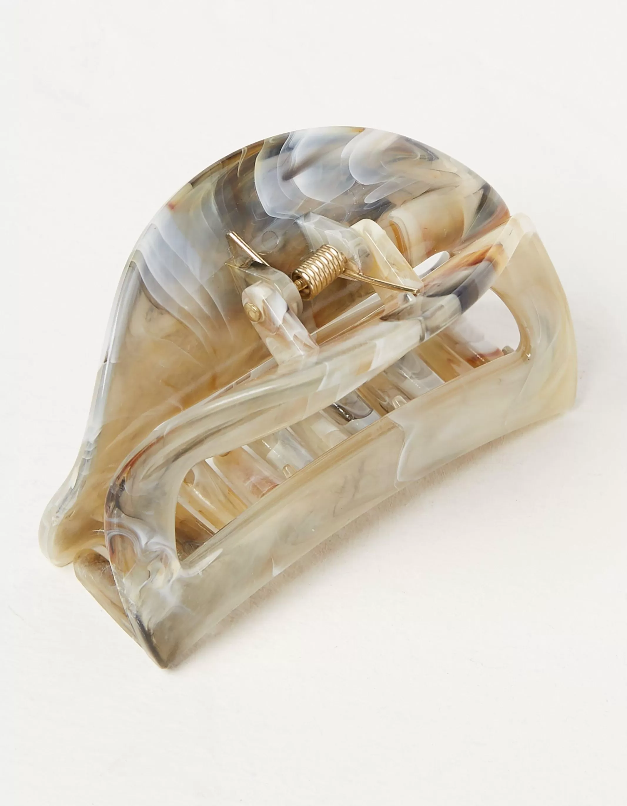 Sale FatFace Round Claw Clip Natural