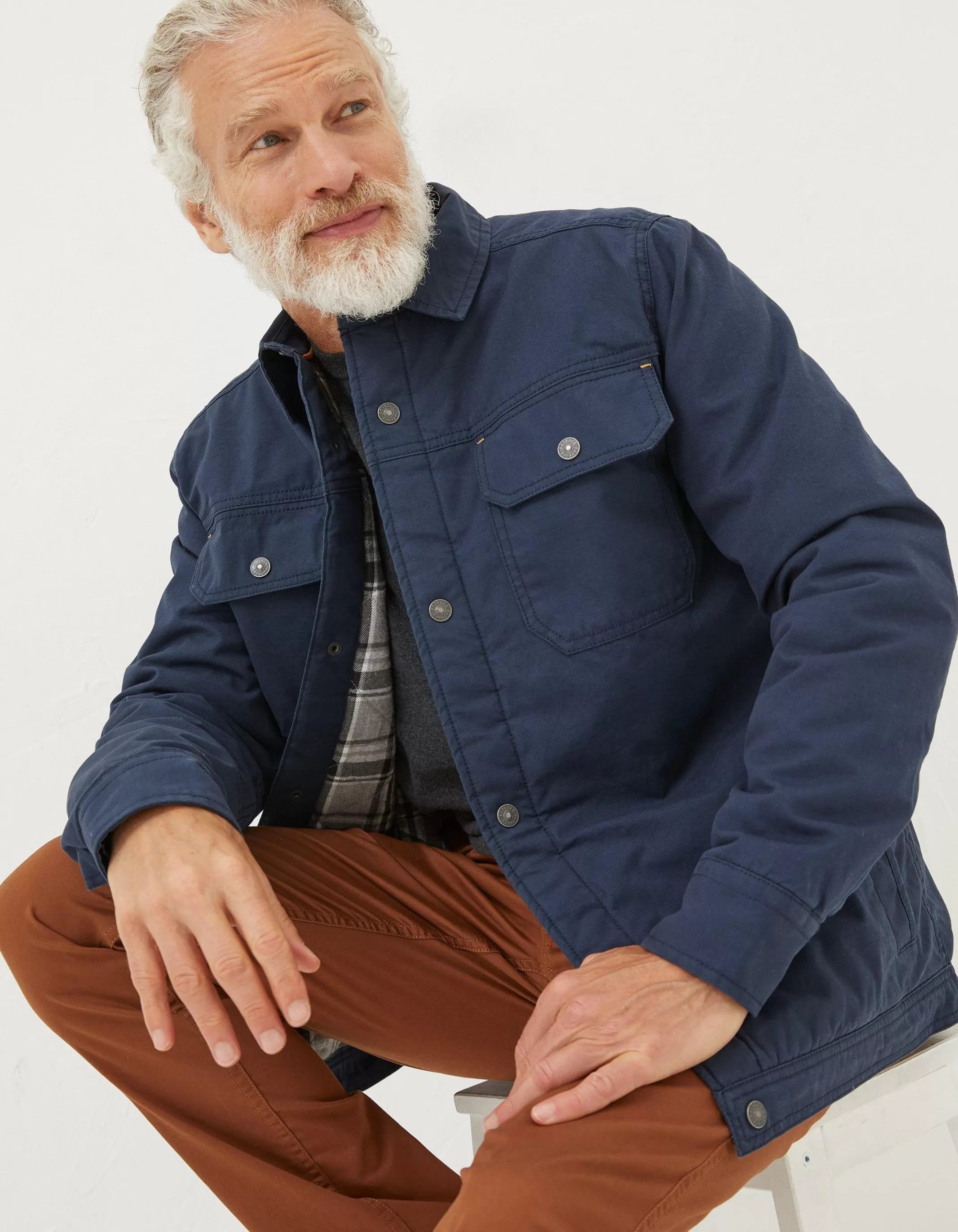 Store FatFace Rutland Overshirt Navy
