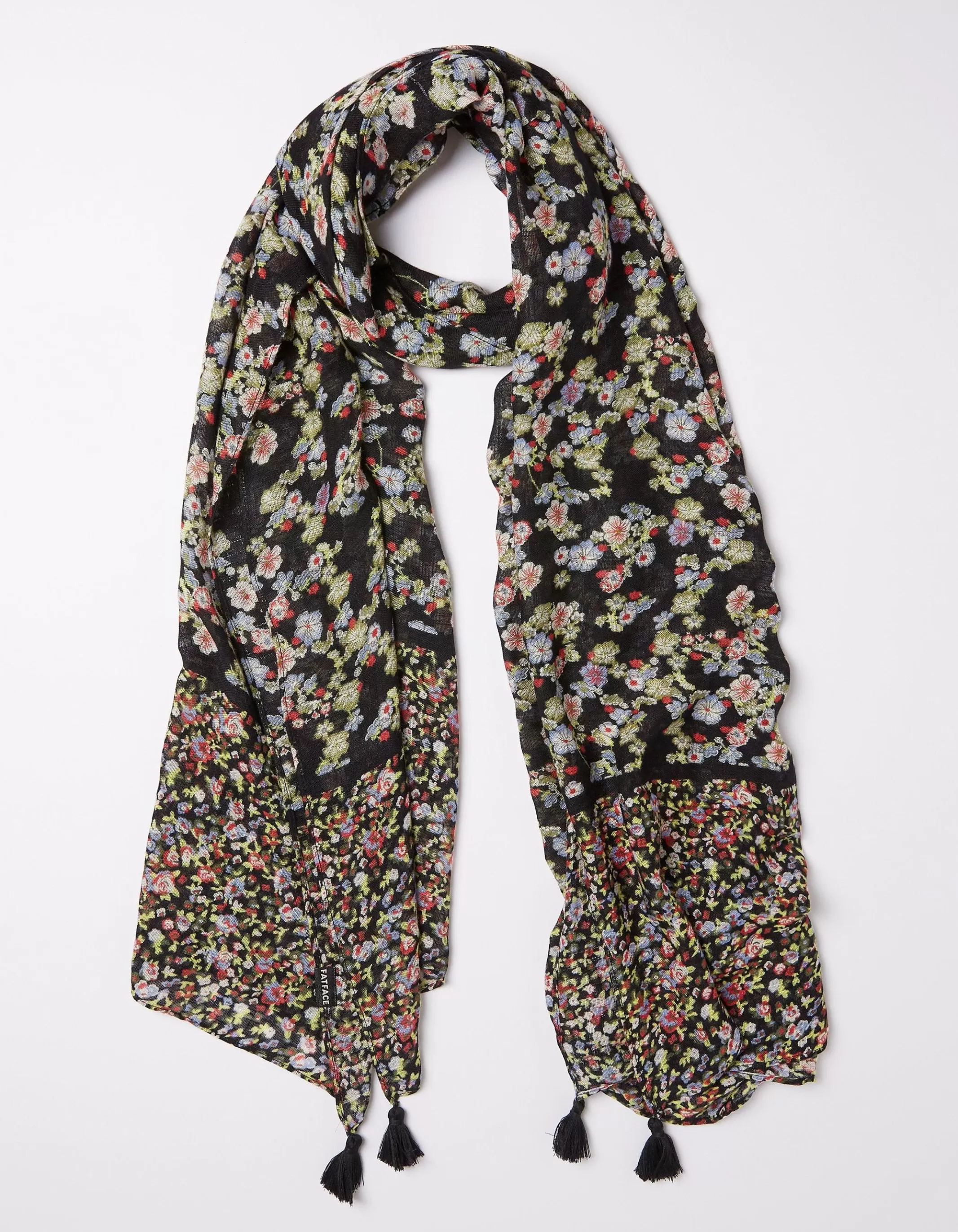 Discount FatFace Scattered Ditsy Scarf Black
