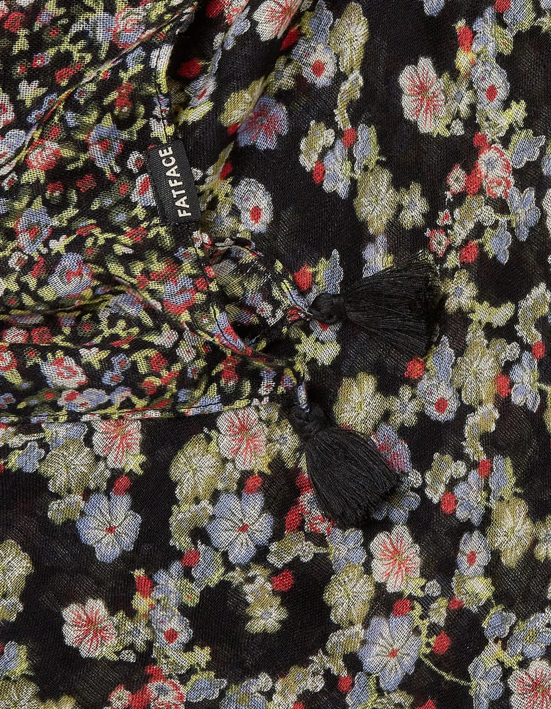 Discount FatFace Scattered Ditsy Scarf Black