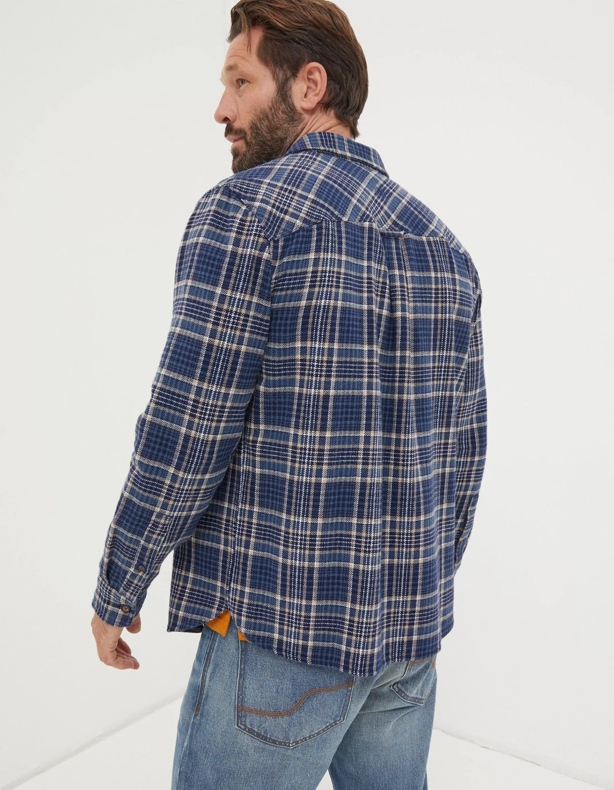 New FatFace Selsey Check Shirt Blue
