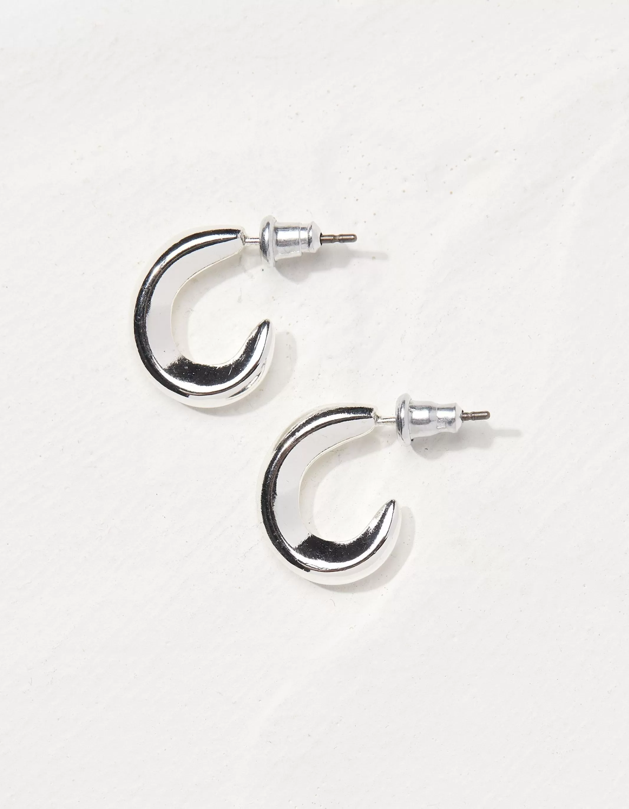 Flash Sale FatFace Simple Huggy Hoop Earrings Silver