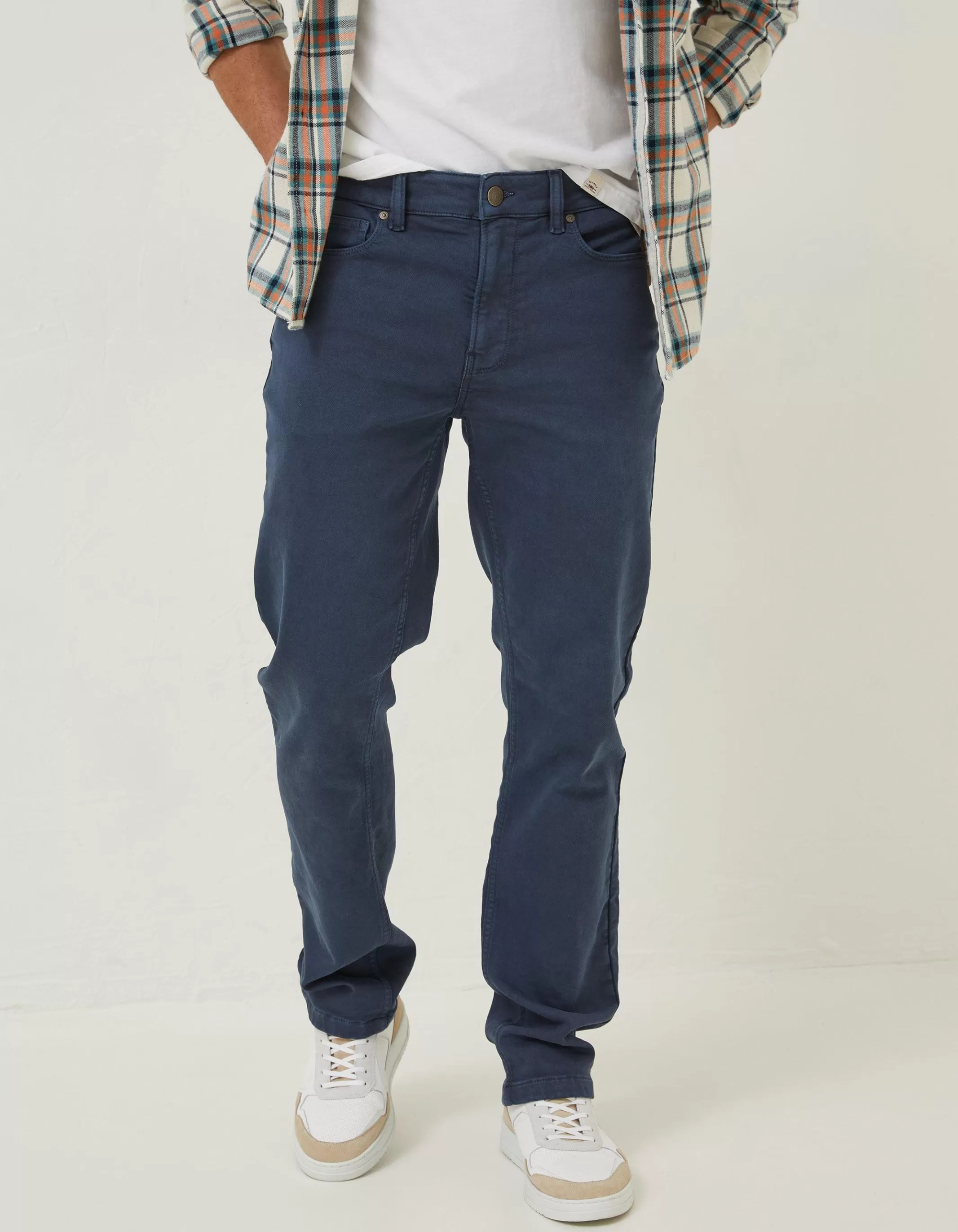 Clearance FatFace Slim Salcombe Trousers Navy