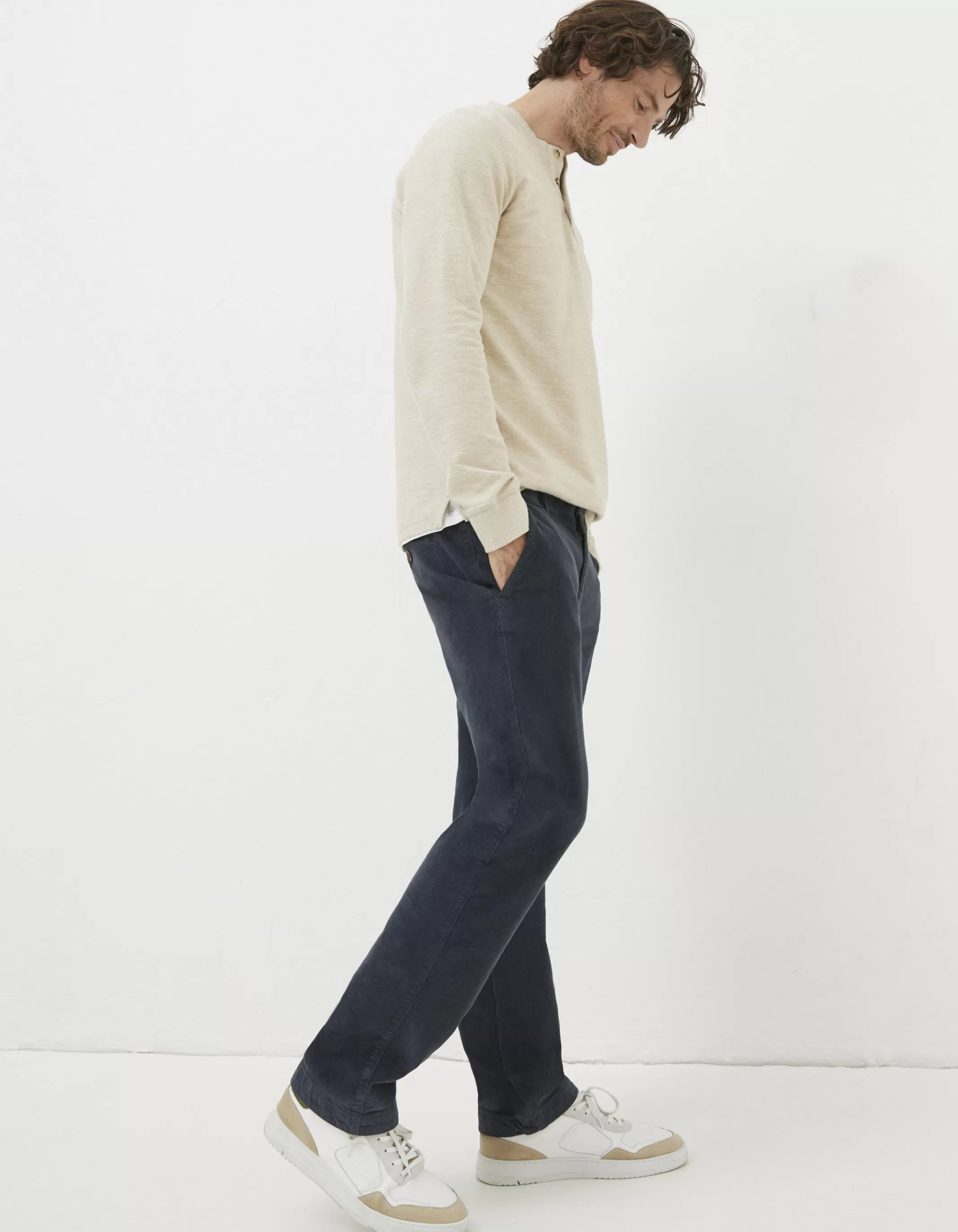 Clearance FatFace Straight Cord Trousers Navy