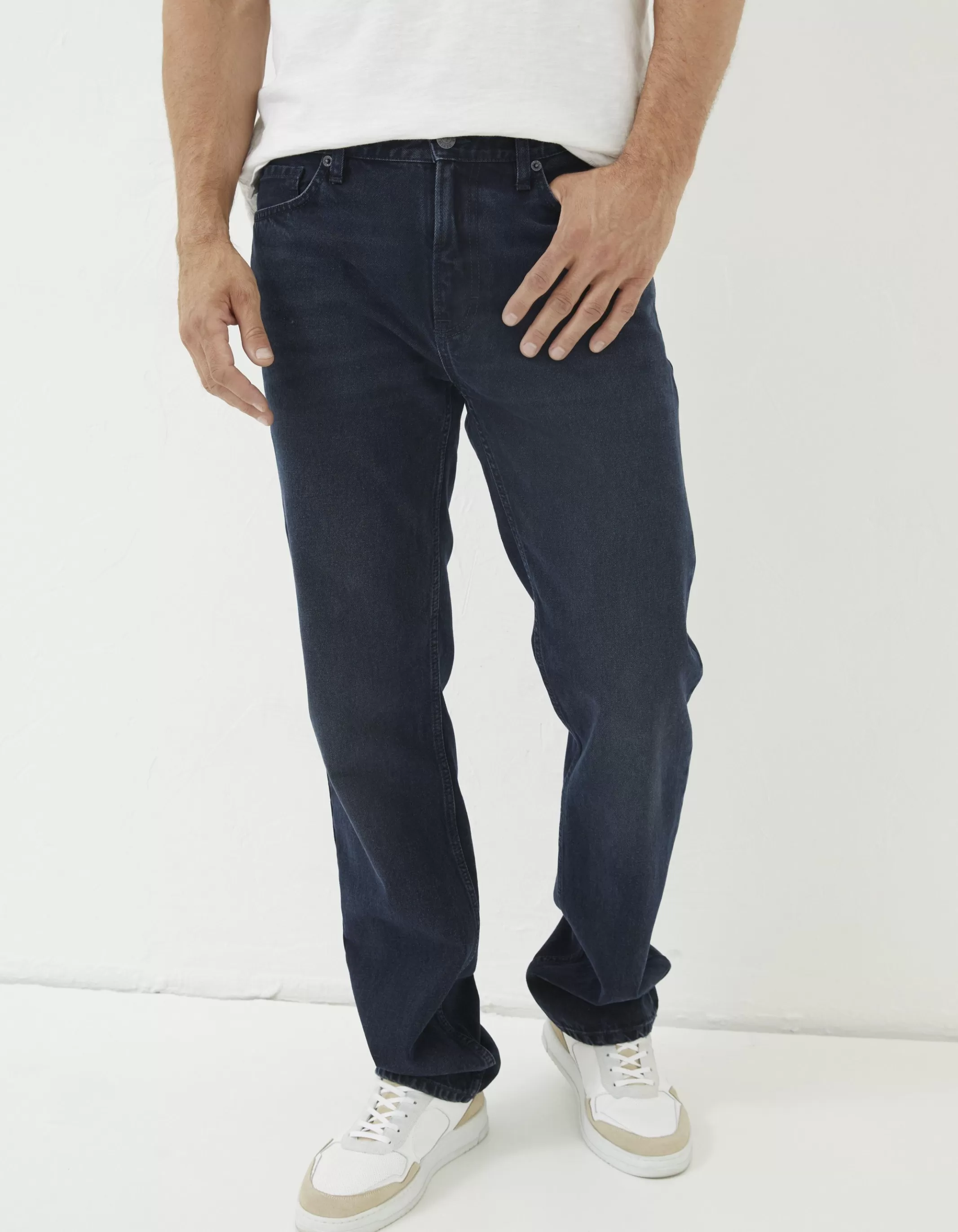 Shop FatFace Straight Fit Jeans Dark Denim