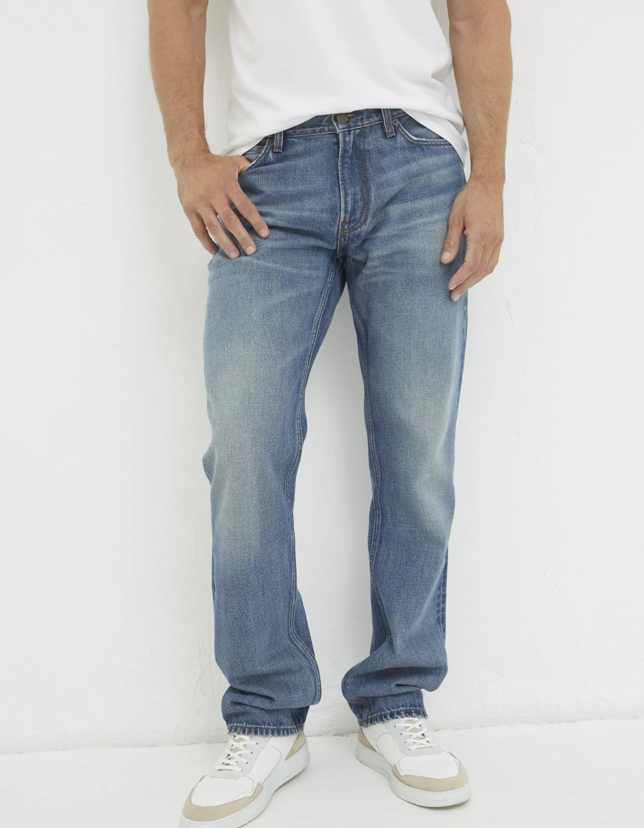 Cheap FatFace Straight Fit Jeans Vintage Blue