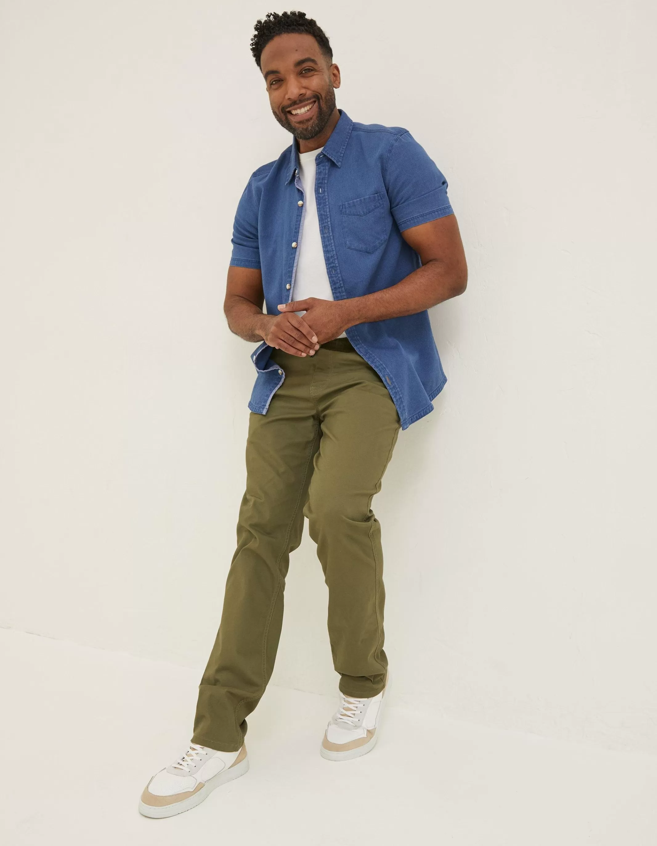 Flash Sale FatFace Straight Pull On Trousers Light Sage