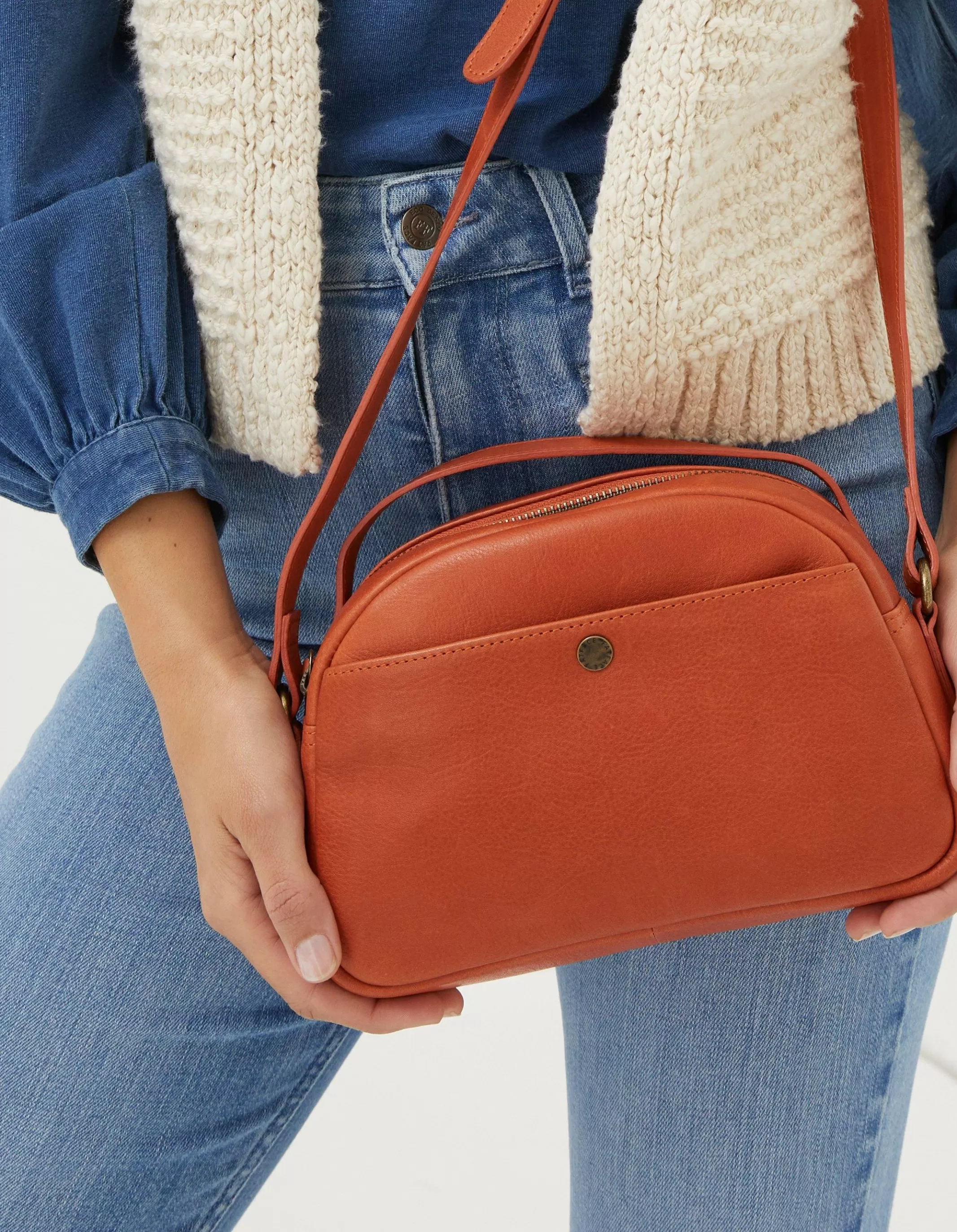 Sale FatFace The Callie Crossbody Bag Orange