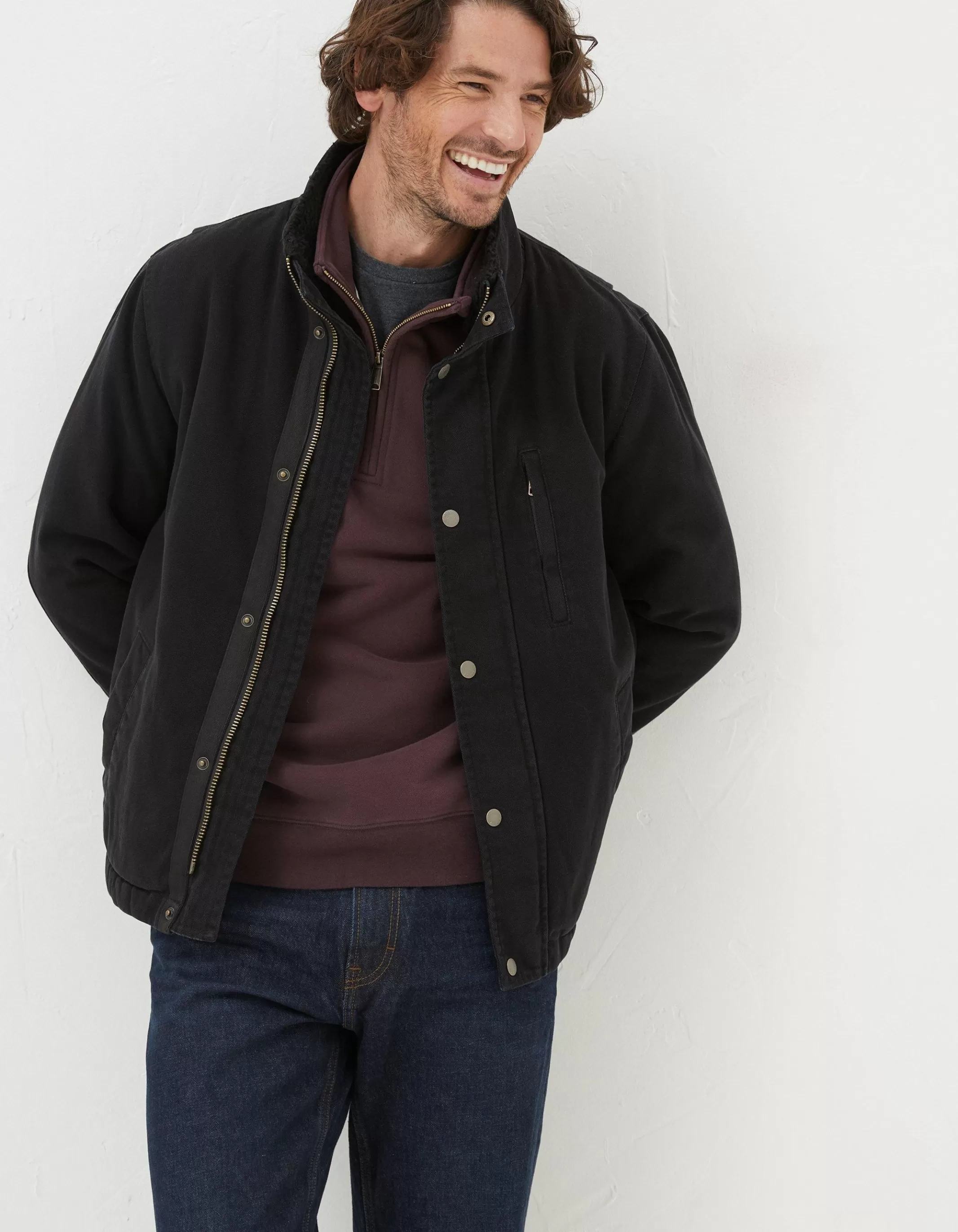 Flash Sale FatFace Wardly Canvas Jacket Black