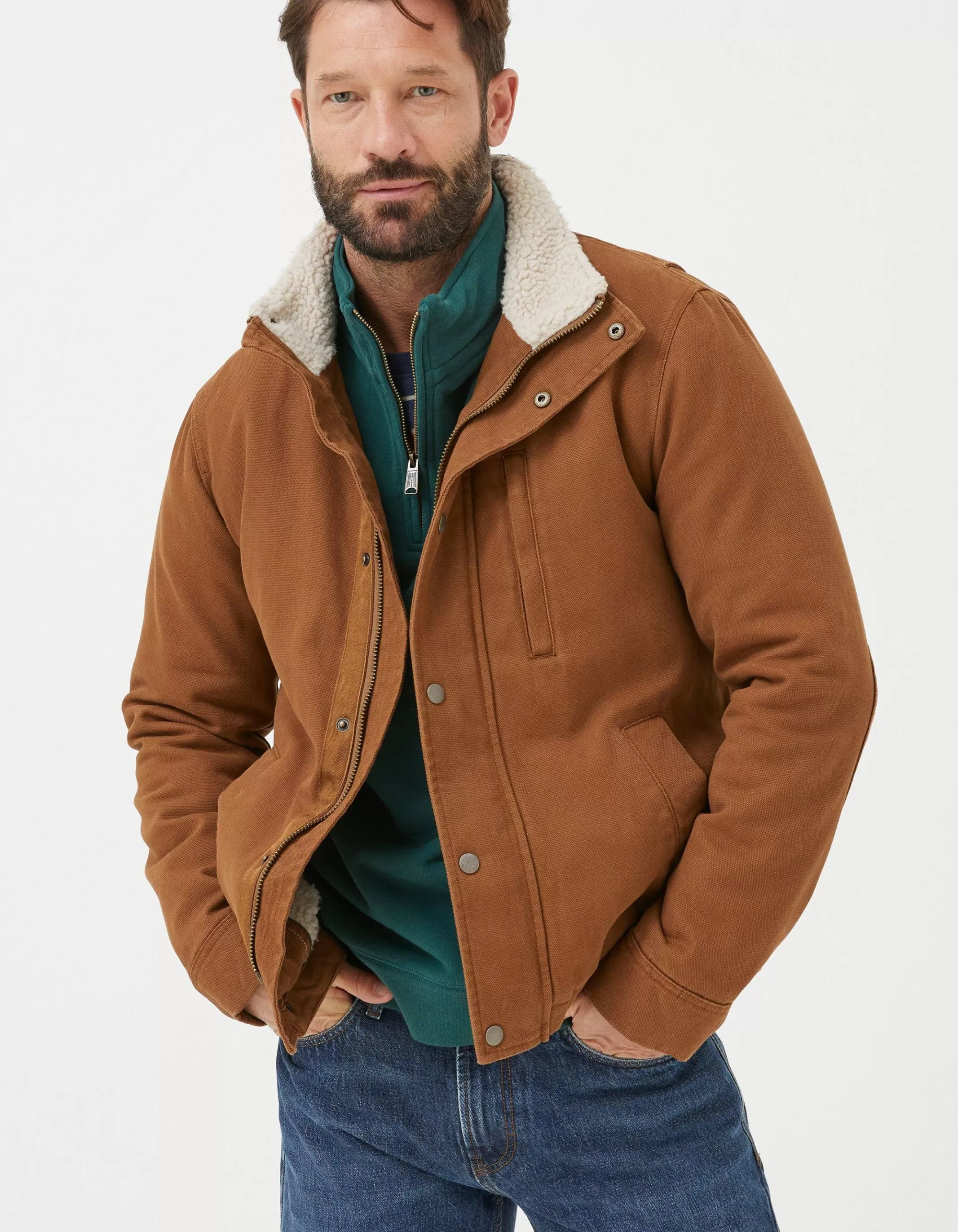 Flash Sale FatFace Wardly Canvas Jacket Chestnut Brown