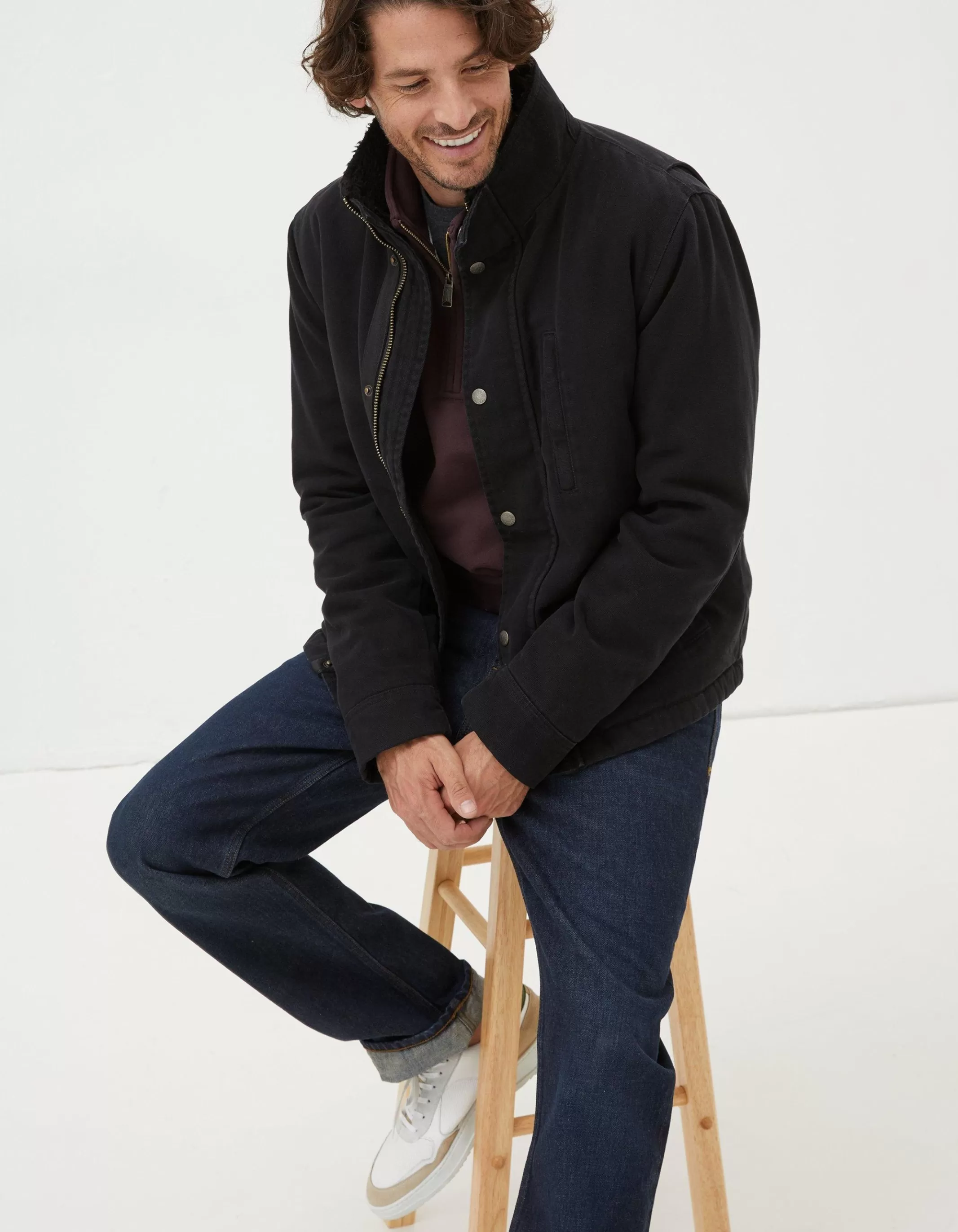 Flash Sale FatFace Wardly Canvas Jacket Black