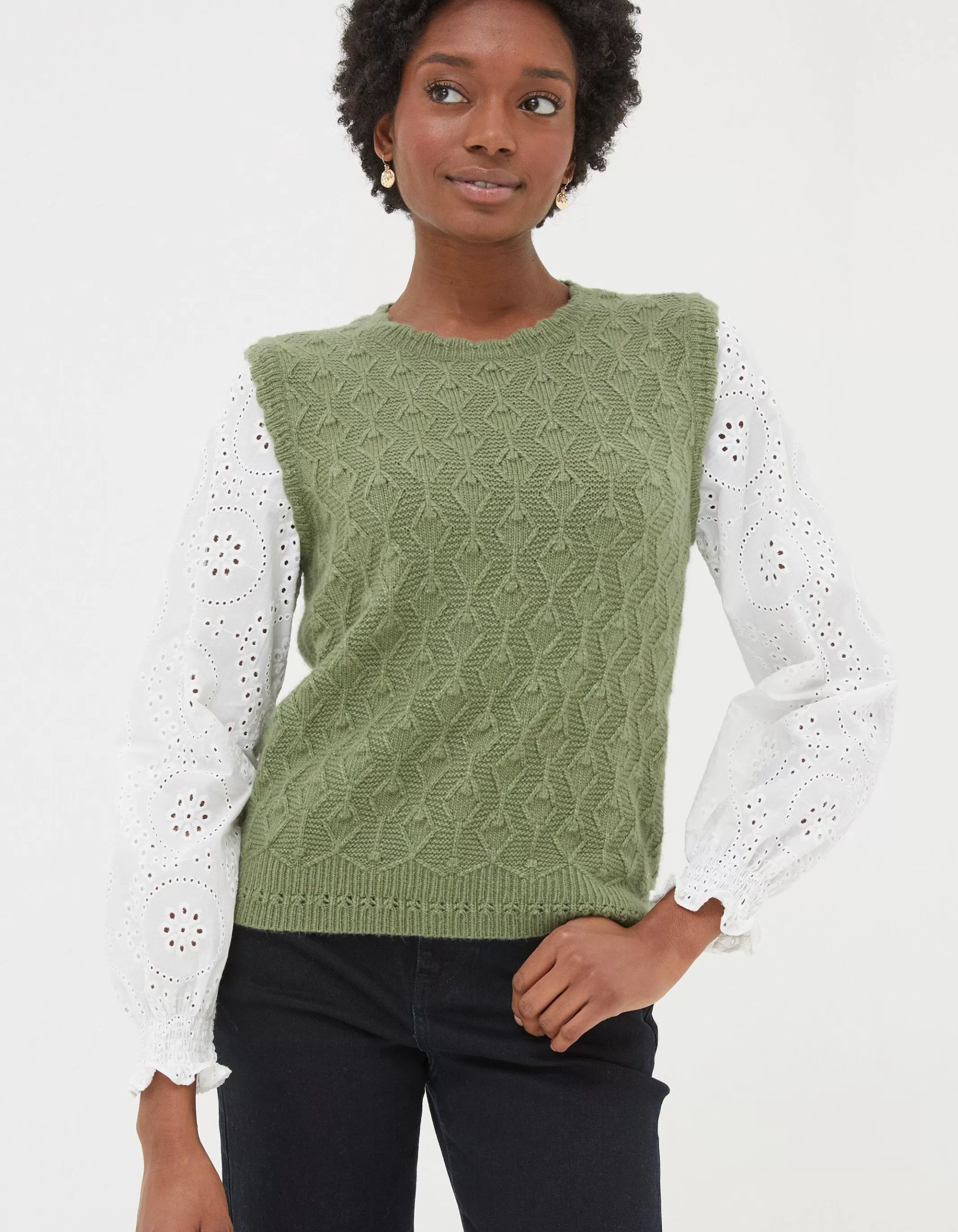 Shop FatFace Winona 2 In 1 Tank Sage Green