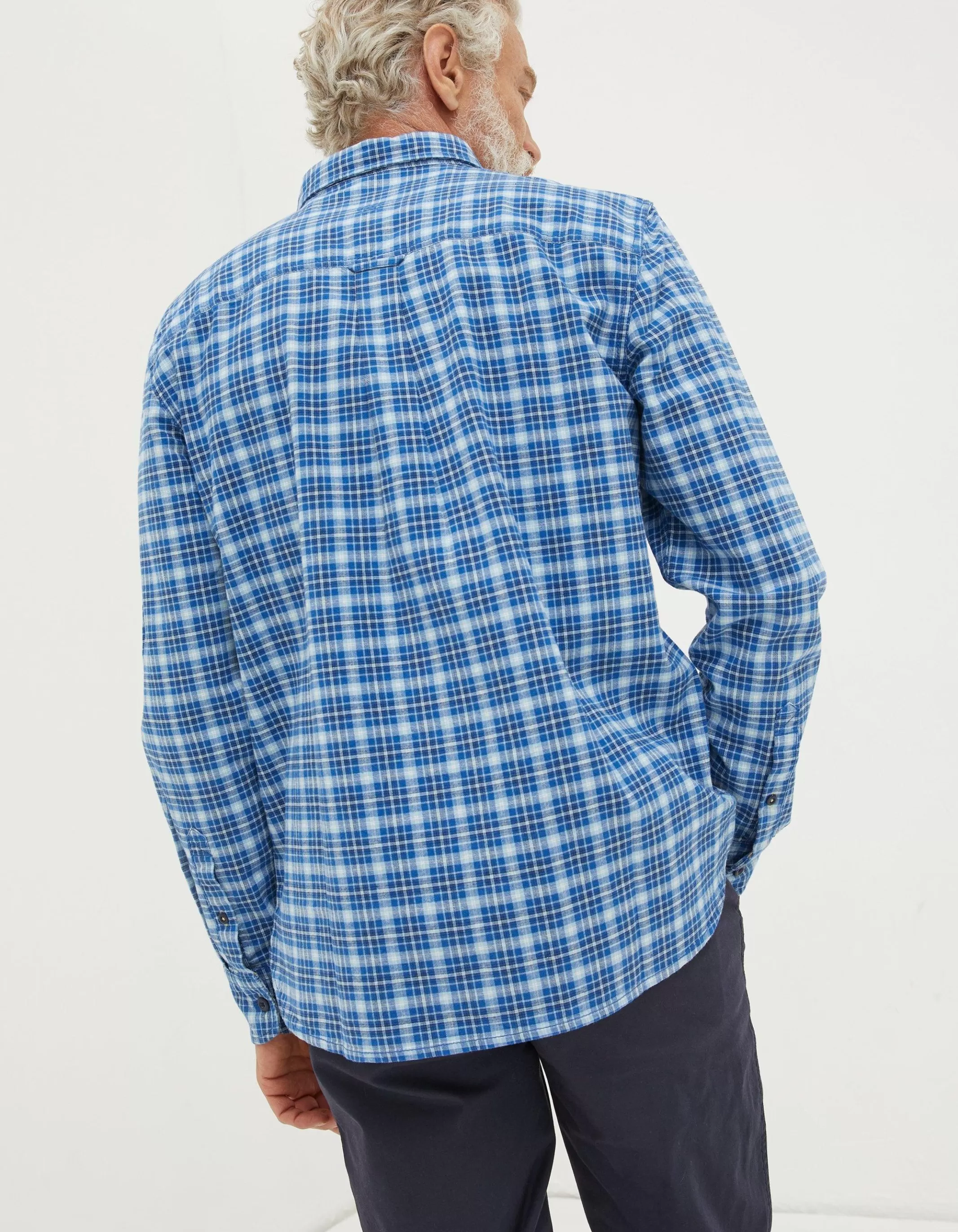 Discount FatFace Witley Check Shirt Blue
