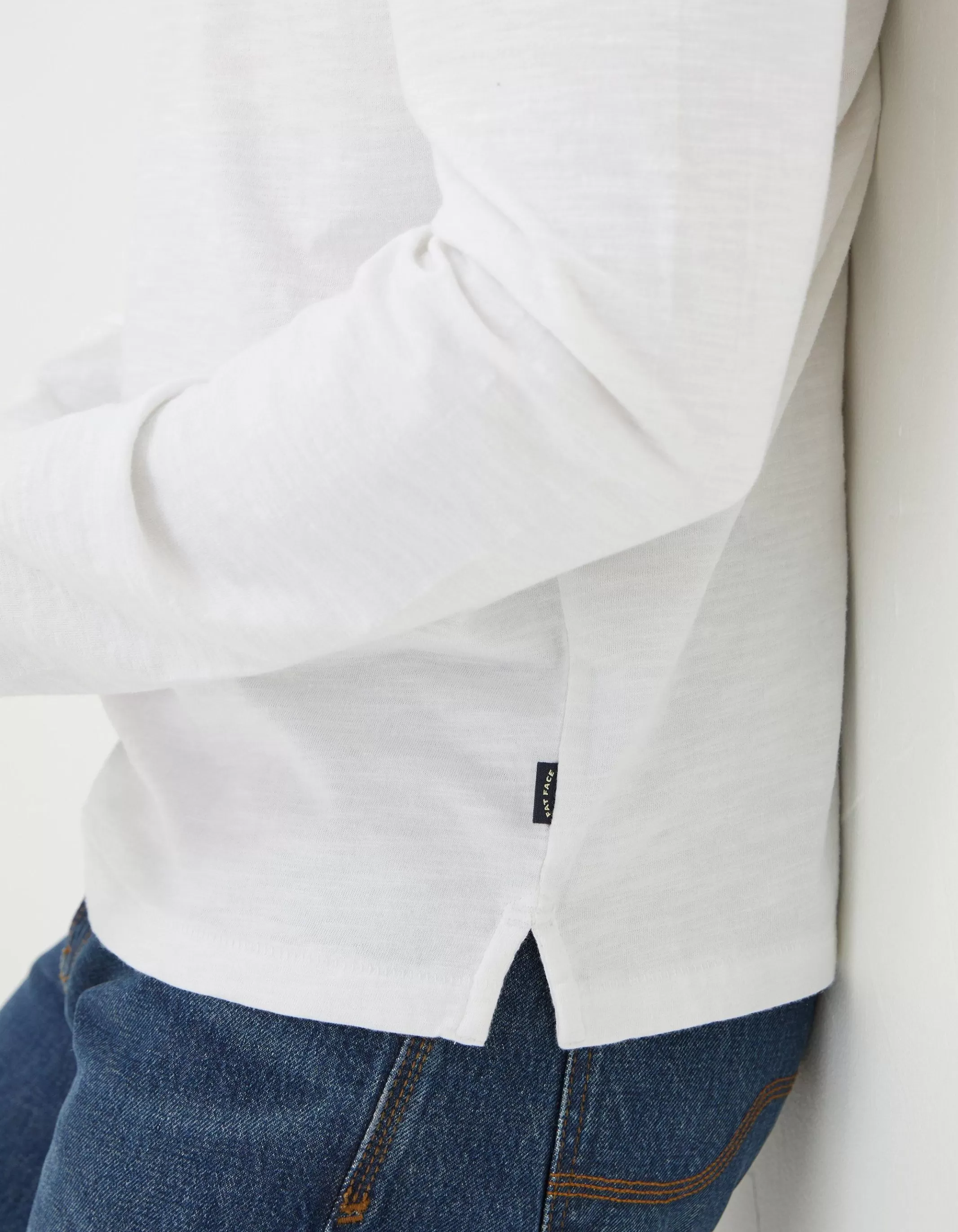 Outlet FatFace Woodside Slub Henley White