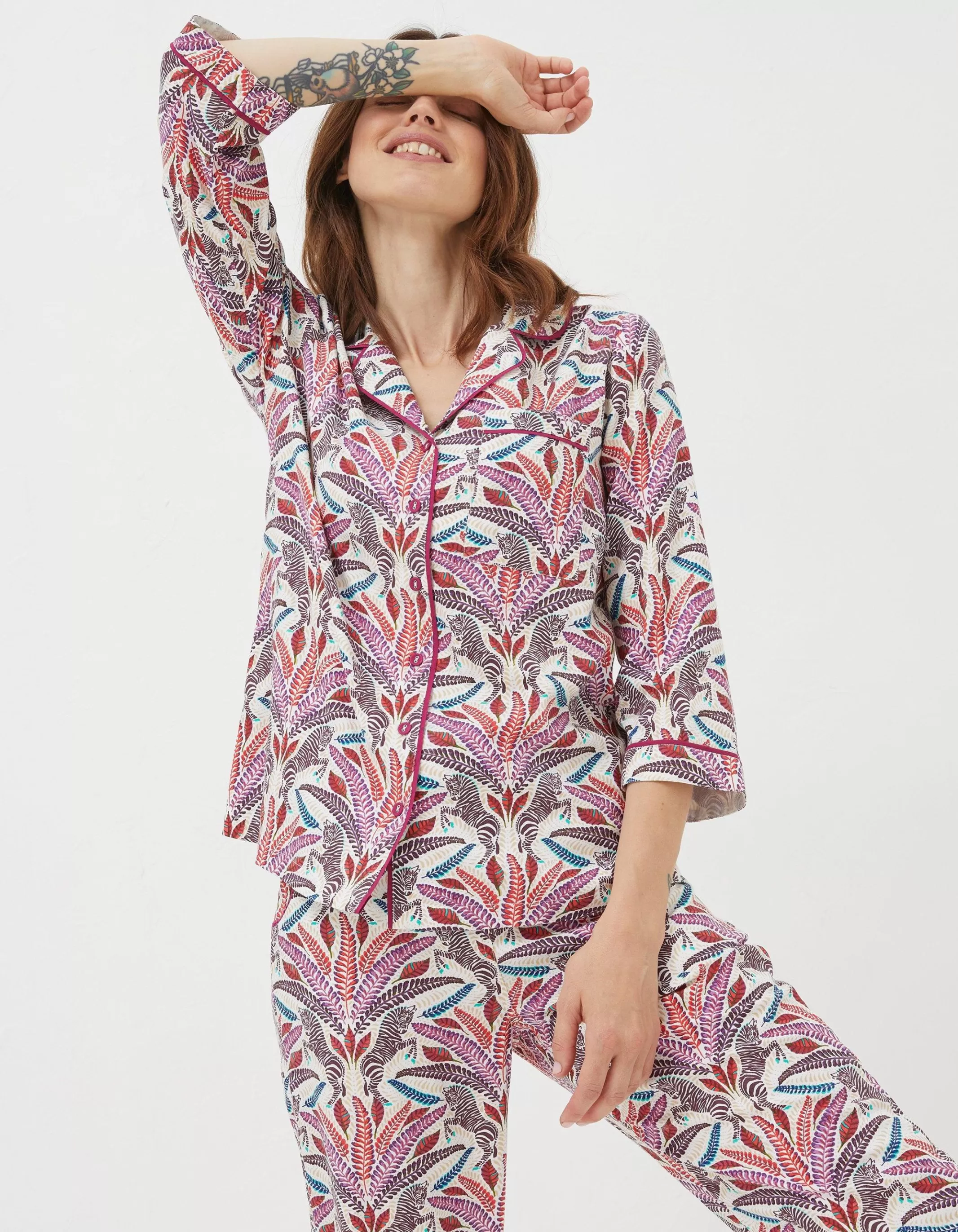 Cheap FatFace Zebra Nightshirt Ivory